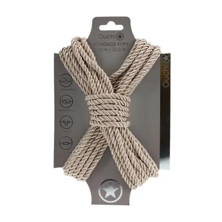 CORDA DE POLIÉSTER PARA BONDAGE 32.8 FT / 10 M DOURADA OUCH!