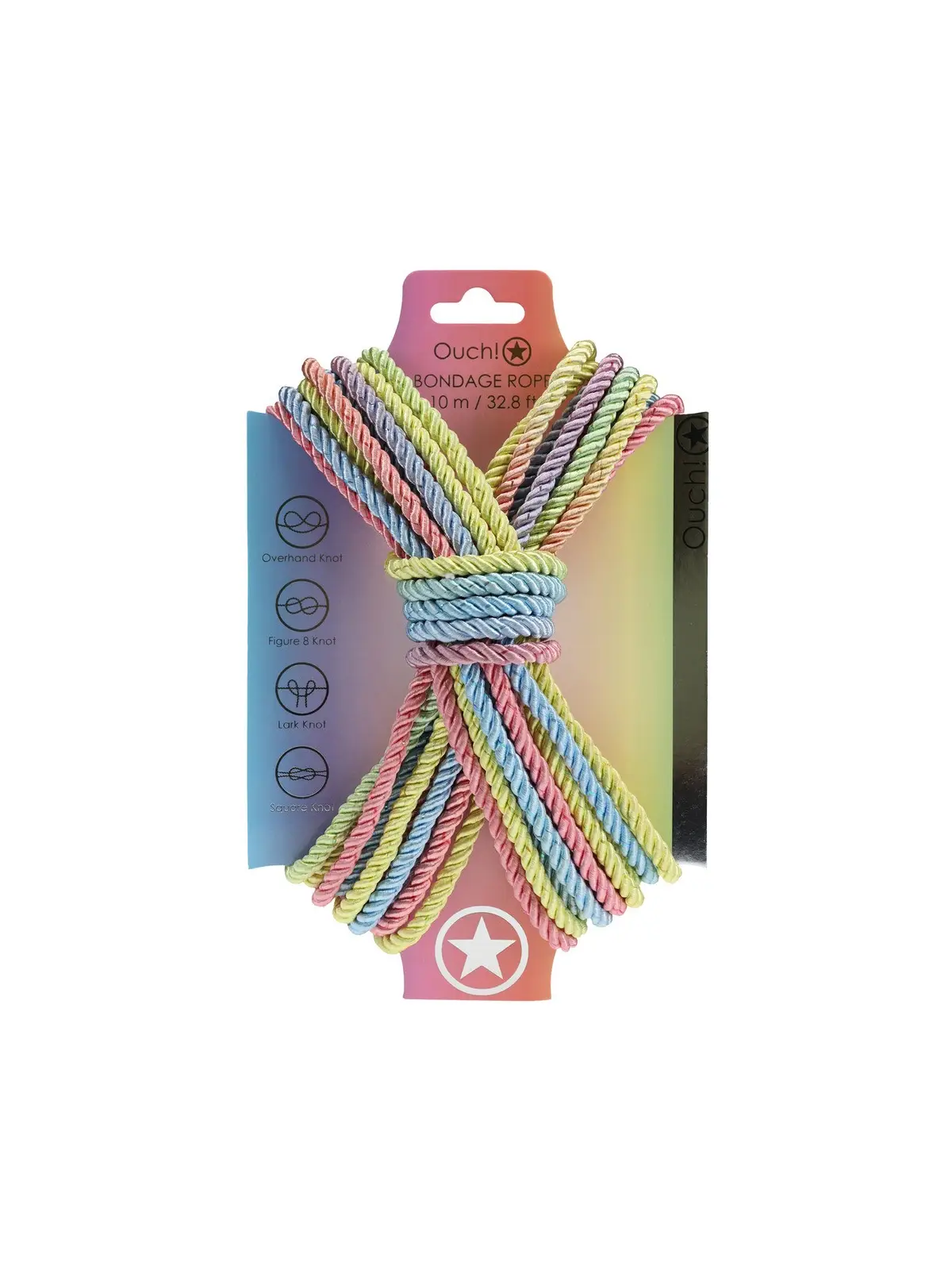 CORDA DE POLIÉSTER PARA BONDAGE 32.8 FT / 10 M PASTEL COLORIDO OUCH!