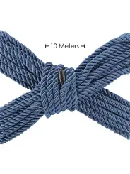 CORDA DE POLIÉSTER PARA BONDAGE 32.8 FT / 10 M AZUL MARINHO OUCH!