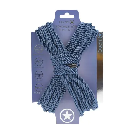 CORDA DE POLIÉSTER PARA BONDAGE 32.8 FT / 10 M AZUL MARINHO OUCH!