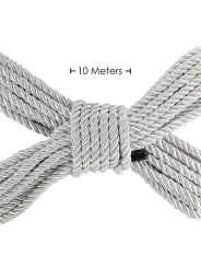 CORDA DE POLIÉSTER PARA BONDAGE 32.8 FT /10 M PRATA OUCH!