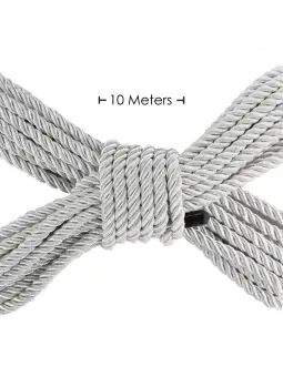 CORDA DE POLIÉSTER PARA BONDAGE 32.8 FT /10 M PRATA OUCH!