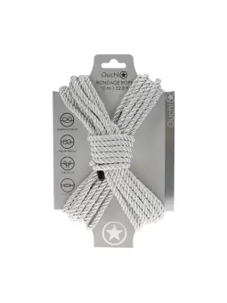 CORDA DE POLIÉSTER PARA BONDAGE 32.8 FT /10 M PRATA OUCH!