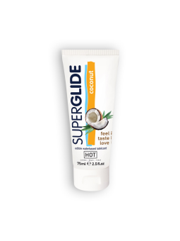 LUBRIFICANTE COMESTÍVEL HOT™ SUPERGLIDE CÔCO 75ML