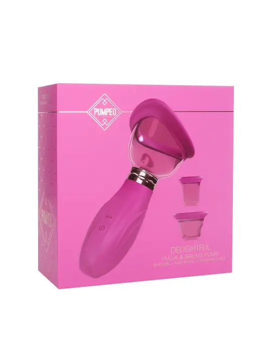 BOMBA PARA VULVA E SEIOS DELIGHTFUL ROSA PUMPED 
