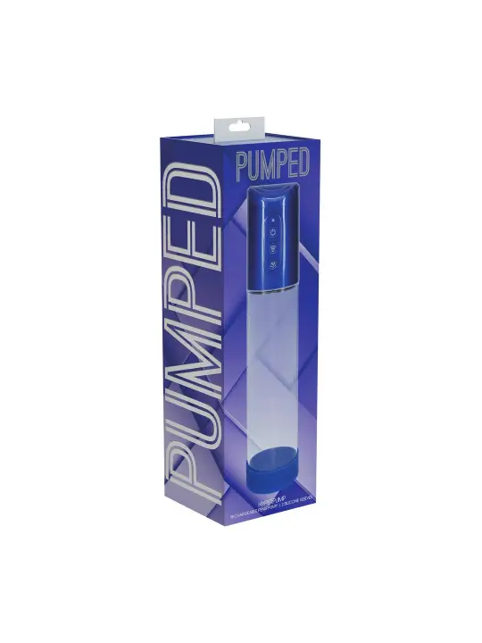 BOMBA RECARREGÁVEL PARA O PÉNIS HYPERPUMP METALLIC BLUE PUMPED 