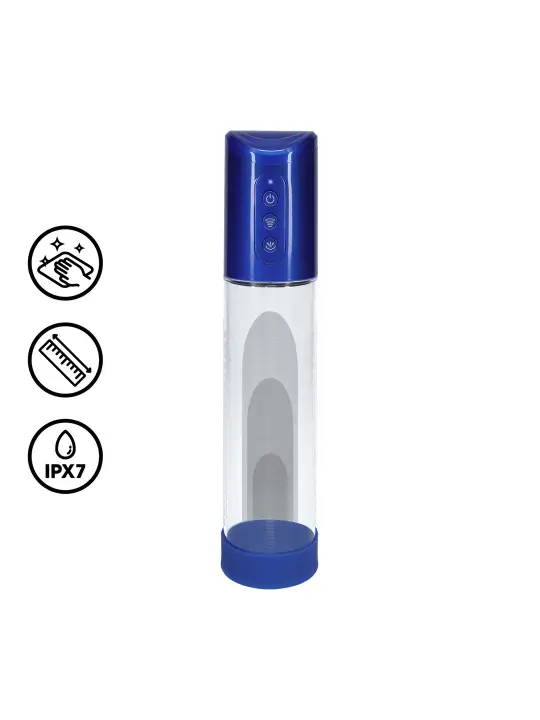 BOMBA RECARREGÁVEL PARA O PÉNIS HYPERPUMP METALLIC BLUE PUMPED 