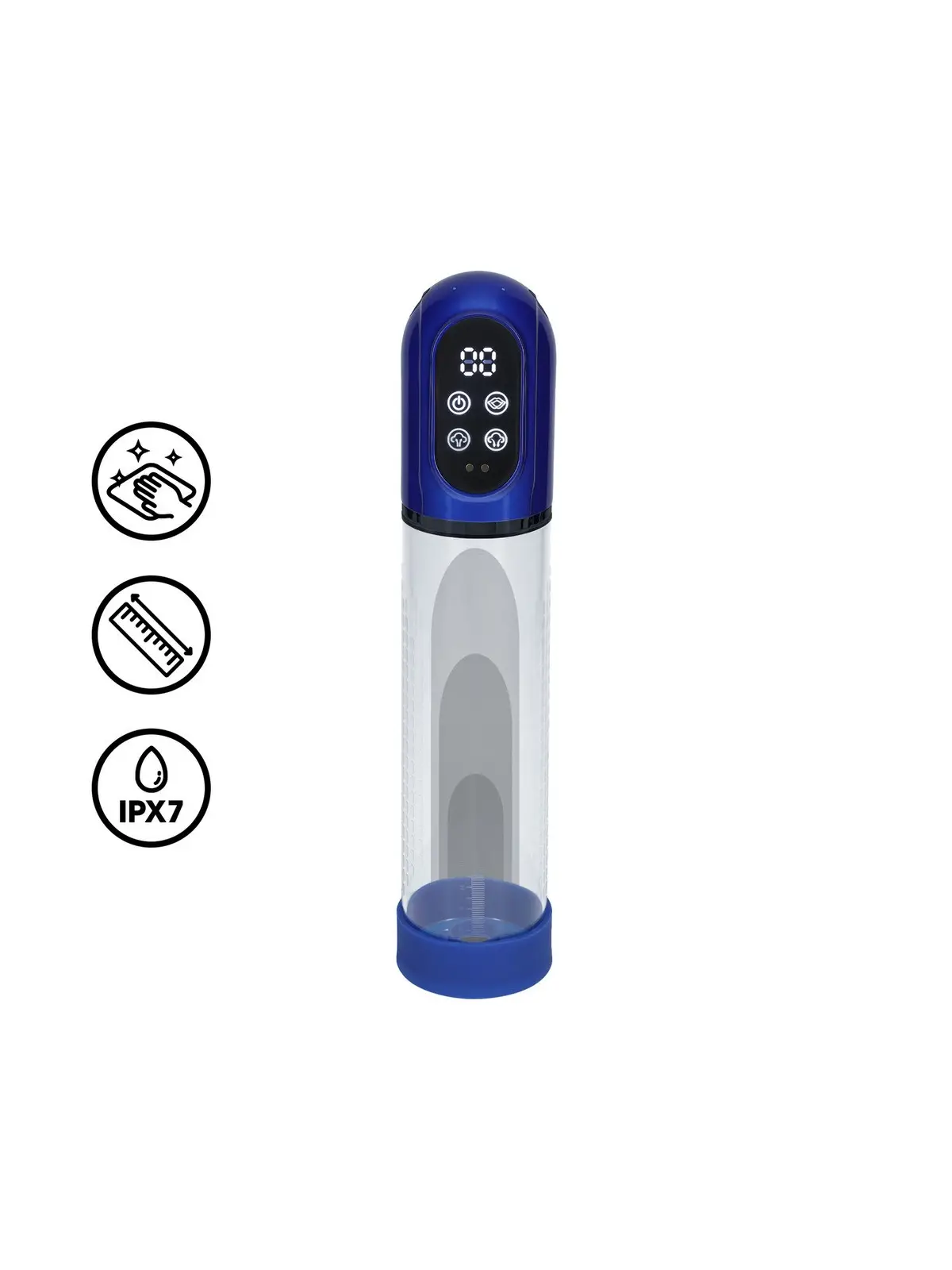 BOMBA PARA O PÉNIS AUTOMÁTICA E MASTURBADOR ENGAGE METALLIC BLUE PUMPED