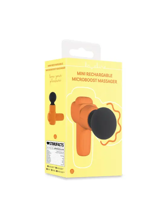MINI MASSAJADOR RECARREGÁVEL MICROBOOST LARANJA LOVELINE 