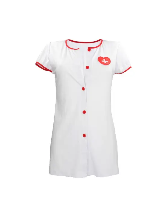 FANTASIA DE ENFERMEIRA BRANCO S-LINE 