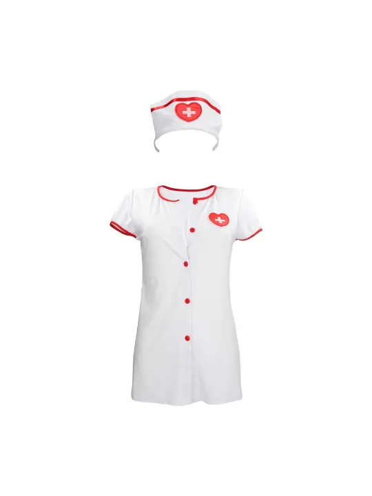 FANTASIA DE ENFERMEIRA BRANCO S-LINE 