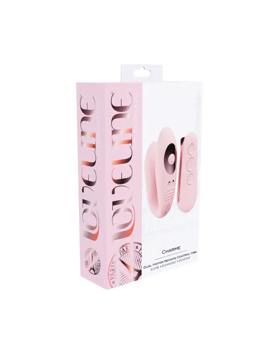 VIBRADOR DE CASAL COM COMANDO CHARME VIBE ROSA LOVELINE 