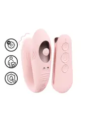 VIBRADOR DE CASAL COM COMANDO CHARME VIBE ROSA LOVELINE 
