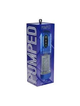 MASTURBADOR VIBRATÓRIO COM SUCÇÃO E IMPULSO VORTEX METALLIC BLUE PUMPED