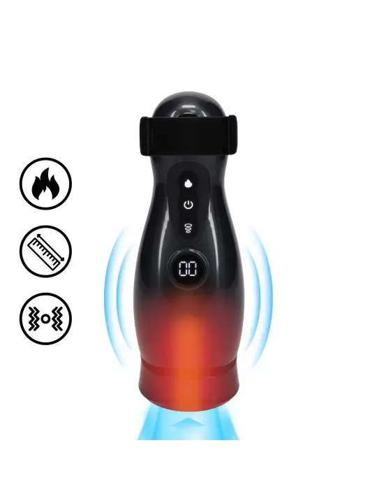 MASTURBADOR VIBRATÓRIO COM SUCÇÃO E SUPORTE DE TELEFONE VIRTUO GUN METAL PUMPED 