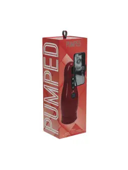 MASTURBADOR VIBRATÓRIO COM SUCÇÃO E SUPORTE DE TELEFONE VIRTUO METALLIC RED PUMPED 