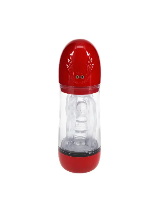 BOMBA DE MASTURBAÇÃO COM SUCÇÃO E VIBRAÇÃO SONICPULL MULTIMEDIA ENHANCED METALLIC RED PUMPED