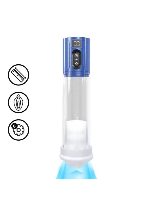 BOMBA MASTURBADORA COM SUCÇÃO MAXLIFT METALLIC BLUE PUMPED 