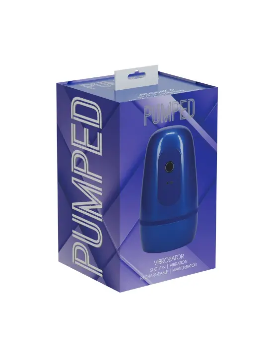 MASTURBADOR DE SUCÇÃO DE PRESSÃO NEGATIVA COM VIBRAÇÃO PULSAR METALLIC BLUE PUMPED