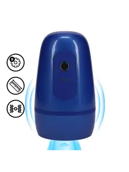 MASTURBADOR DE SUCÇÃO DE PRESSÃO NEGATIVA COM VIBRAÇÃO PULSAR METALLIC BLUE PUMPED