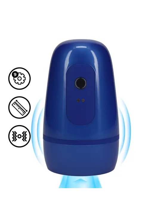 MASTURBADOR DE SUCÇÃO DE PRESSÃO NEGATIVA COM VIBRAÇÃO PULSAR METALLIC BLUE PUMPED