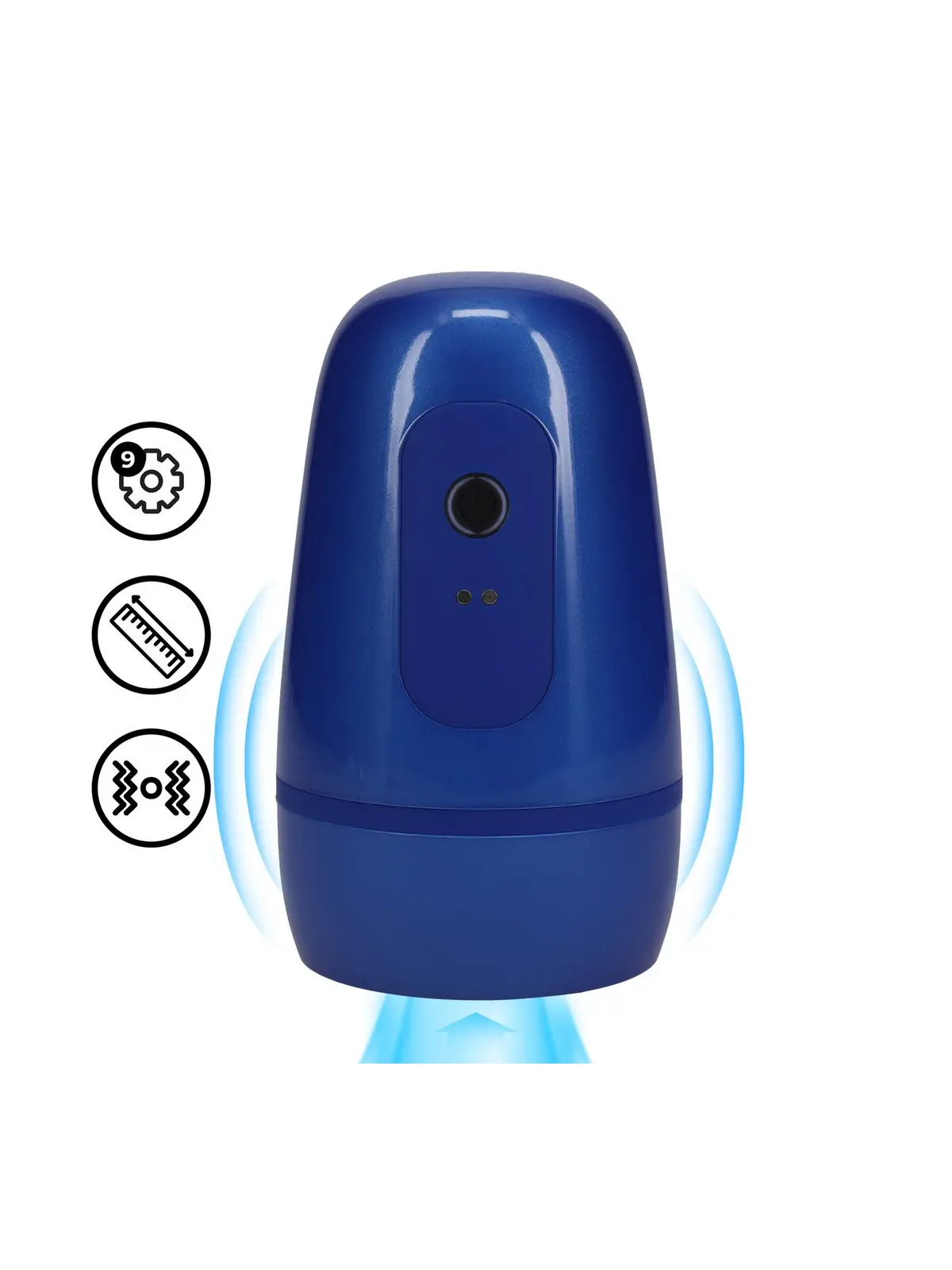 MASTURBADOR DE SUCÇÃO DE PRESSÃO NEGATIVA COM VIBRAÇÃO PULSAR METALLIC BLUE PUMPED