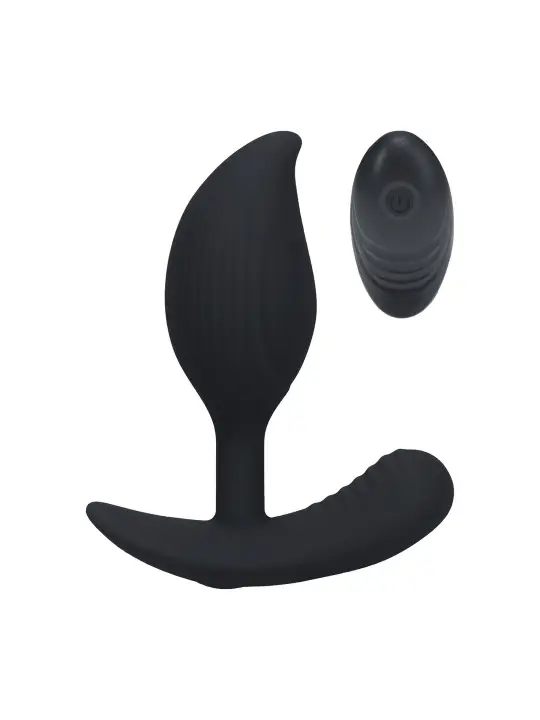 PLUG ANAL DE SILICONE LÍQUIDO COM VIBRAÇÃO E COMANDO REMOTO LEVELZ 