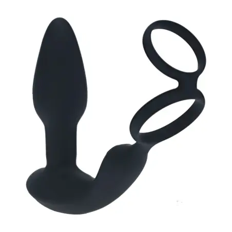 ESTIMULADOR DE PRÓSTATA VIBRATÓRIO COM ROTAÇÃO E ANEL PARA PÉNIS E TESTÍCULOS LEVELZ 