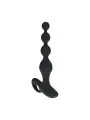 PLUG ANAL VIBRATÓRIO DE SILICONE COM PÉROLAS E COMANDO REMOTO PRETO LEVELZ