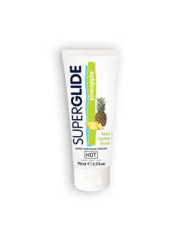 LUBRIFICANTE COMESTÍVEL HOT™ SUPERGLIDE ANANÁS 75ML