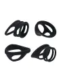 CONJUNTO DE 4 ANÉIS PARA O PÉNIS E TESTÍCULOS PRETO LEVELZ 