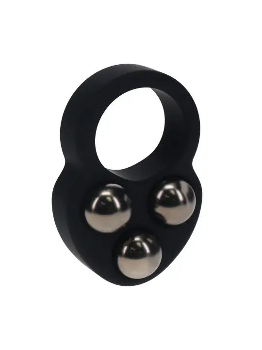 ANEL PARA O PÉNIS EM SILICONE LÍQUIDO COM PESO TRIPLO PRETO LEVELZ