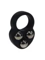 ANEL PARA O PÉNIS EM SILICONE LÍQUIDO COM PESO TRIPLO PRETO LEVELZ