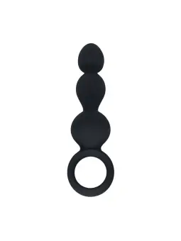 SONDA ANAL DE SILICONE COM PÉROLAS E ASA PRETO LEVELZ 