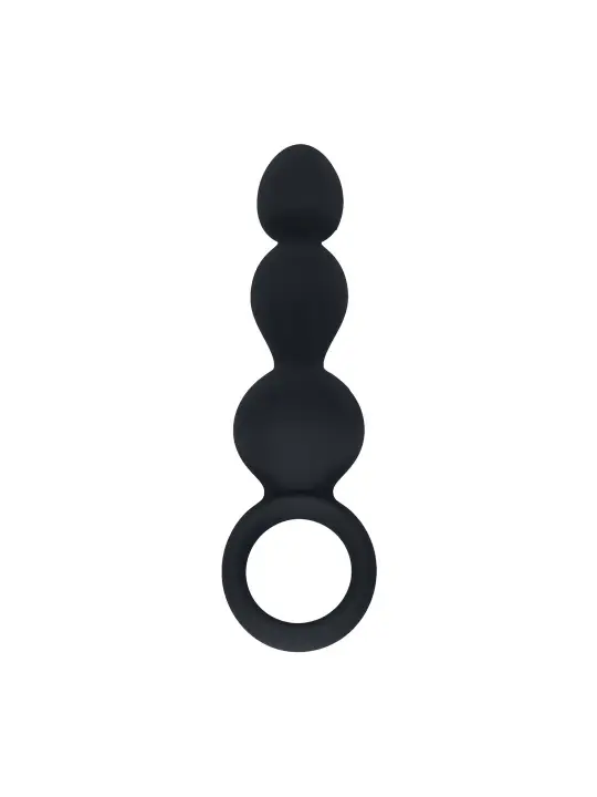 SONDA ANAL DE SILICONE COM PÉROLAS E ASA PRETO LEVELZ 