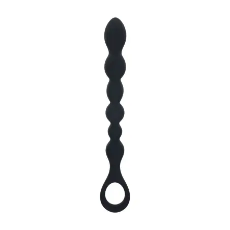 SONDA ANAL DE SILICONE COM PÉROLAS E ASA PRETO LEVELZ 