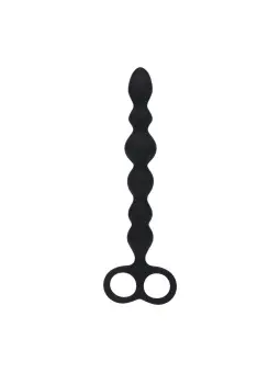 SONDA ANAL COM PÉROLAS EM FORMA DE COBRA E LAÇO PRETO LEVELZ 