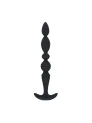 SONDA ANAL EM SILICONE TEXTURIZADA PRETA LEVELZ