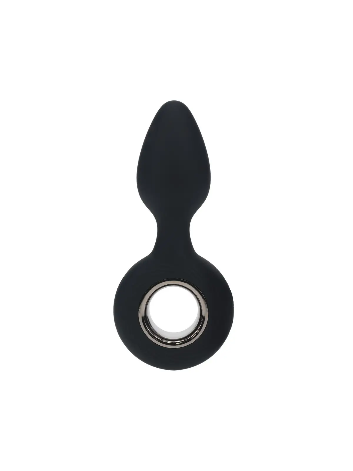 PLUG ANAL DE SILICONE COM VIBRAÇÃO E ALÇA PRETO LEVELZ 