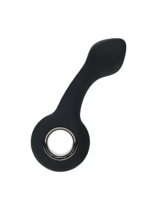 ESTIMULADOR DE PRÓSTATA EM SILICONE VIBRATÓRIO COM BOLBO E ALÇA PRETO LEVELZ