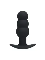 PLUG ANAL EM SILICONE COM VIBRAÇÃO TRI BULB PRETO LEVELZ