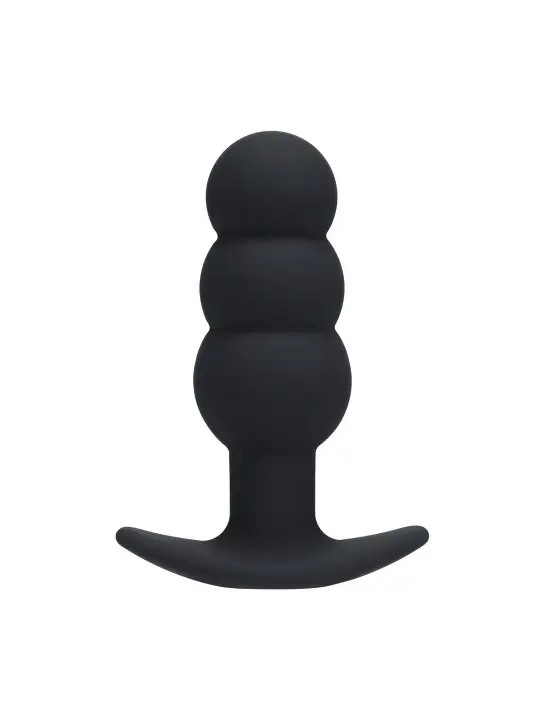 PLUG ANAL EM SILICONE COM VIBRAÇÃO TRI BULB PRETO LEVELZ