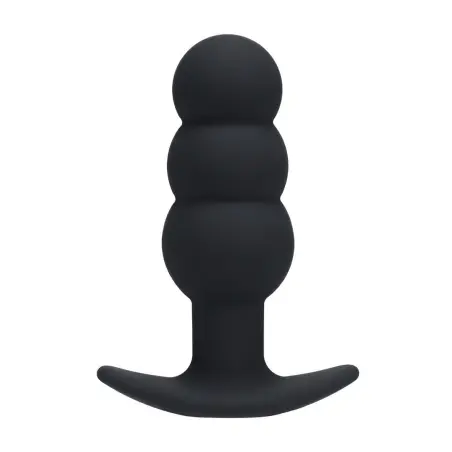 PLUG ANAL EM SILICONE COM VIBRAÇÃO TRI BULB PRETO LEVELZ