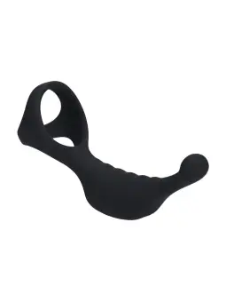 ESTIMULADOR DE PRÓSTATA VIBRATÓRIO EM SILICONE COM ANEL PARA O PÉNIS TRI O PRETO LEVELZ