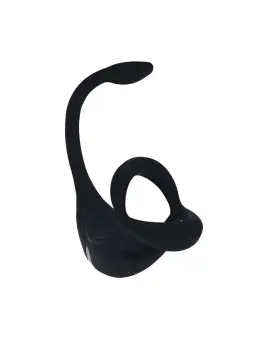 ANEL PARA O PENIS TRI O VIBRATÓRIO DE SILICONE COM COMANDO REMOTO E ESTIMULADOR PRETO LEVELZ 