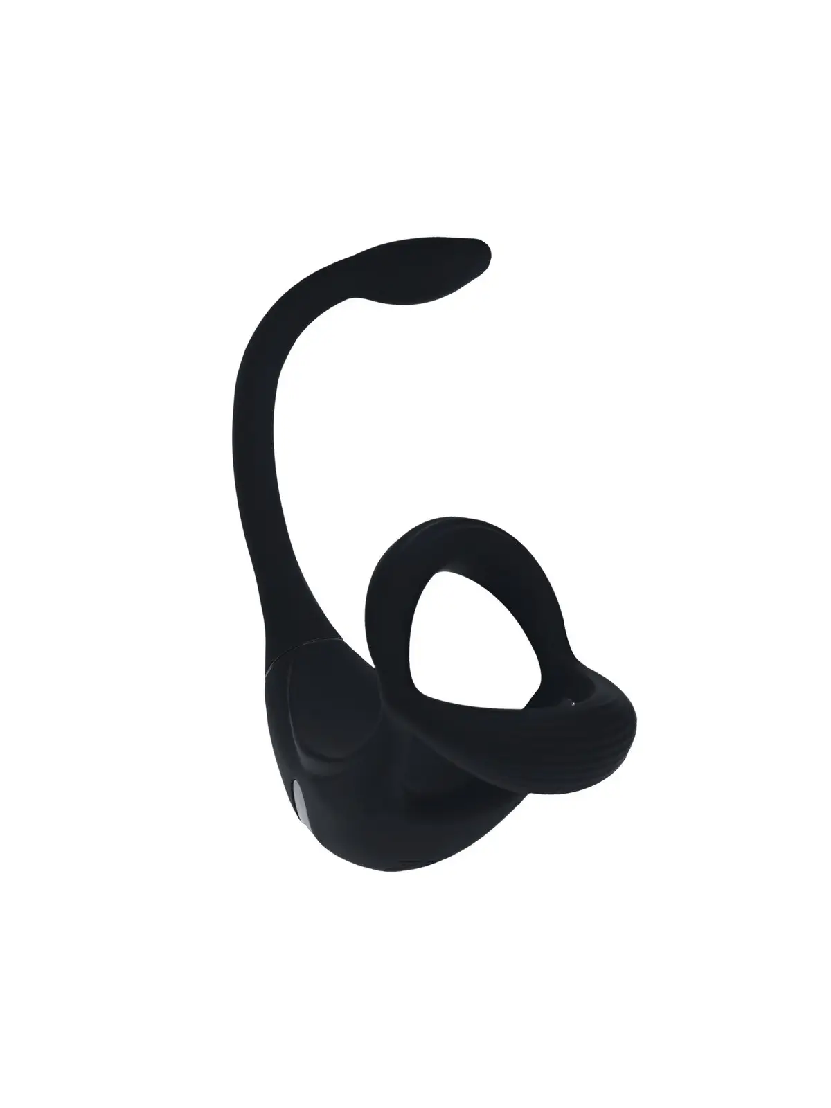 ANEL PARA O PENIS TRI O VIBRATÓRIO DE SILICONE COM COMANDO REMOTO E ESTIMULADOR PRETO LEVELZ 