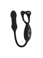 ANEL PARA O PÉNIS VIBRATÓRIO COM IMPULSO E ESTIMULADOR PRETO LEVELZ