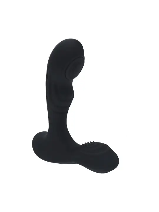 ESTIMULADOR DE PRÓSTATA E TESTÍCULOS EM SILICONE COM VIBRAÇÃO E PULSAÇÃO PRETO LEVELZ