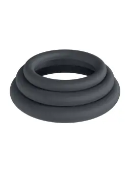 CONJUNTO DE 3 ANÉIS CLÁSSICOS PARA O PÉNIS XS/S/M PRETO LEVELZ