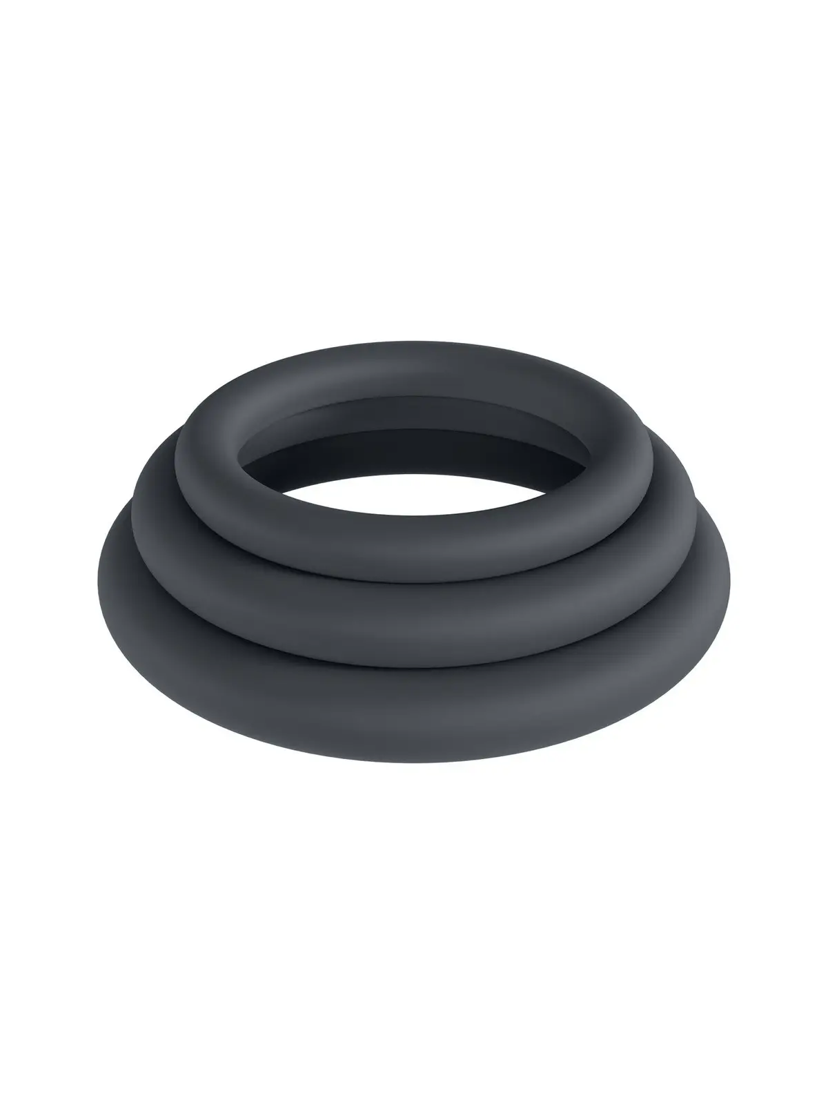 CONJUNTO DE 3 ANÉIS CLÁSSICOS PARA O PÉNIS XS/S/M PRETO LEVELZ